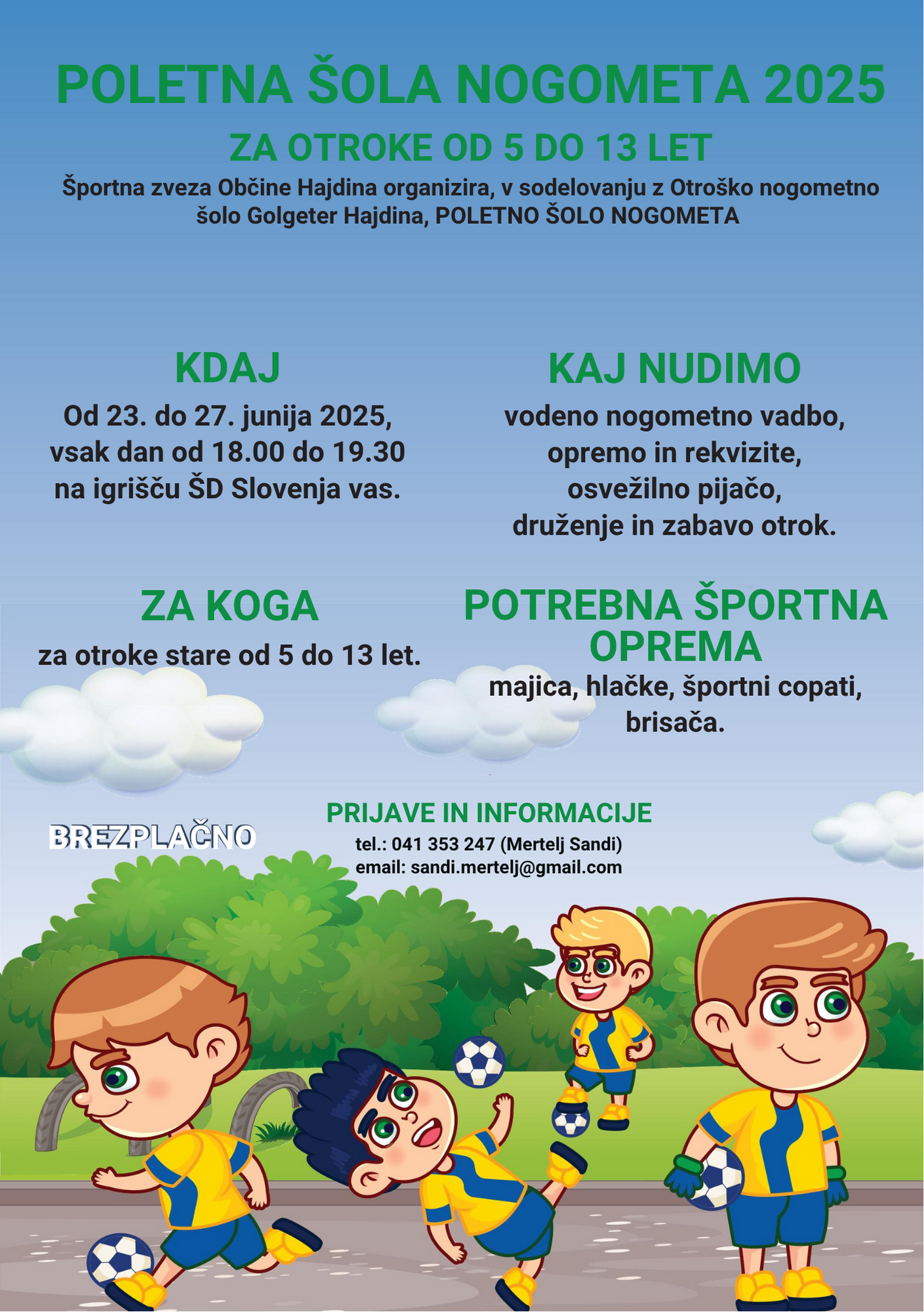 Poletna šola nogometa 2025
